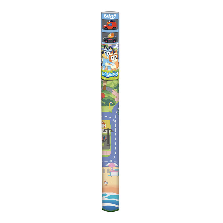 Bluey Imaginmat Jumbo Playmat With 2 Vehicles