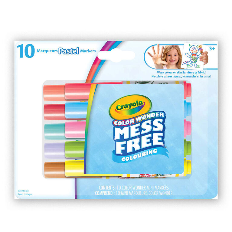 Colour Wonder 10ct Mini Markers Pastel