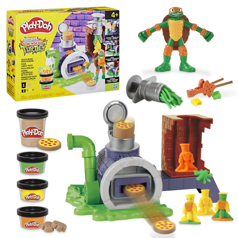Play-Doh Les Tortues Ninja Four lance-pizza, coffret de pâte à modeler