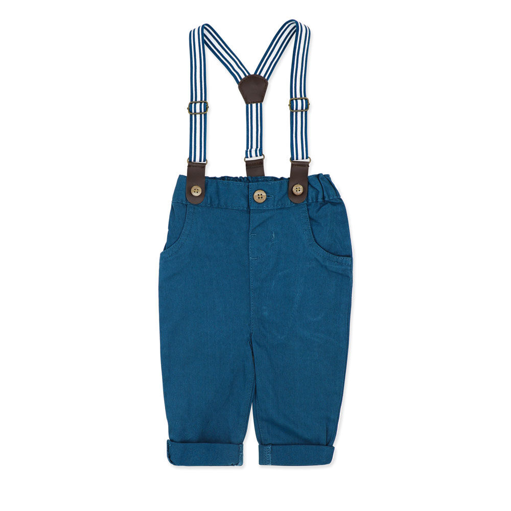 Little Gent Suspender Bowtie Set: Blue
