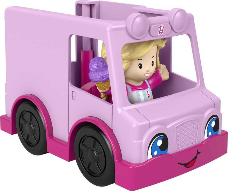 Fisher-Price Little People Barbie Toy Ice Cream Truck and Figure, Toddler and Preschool Toy