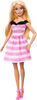 Barbie 65th Anniversary Fashion Doll with Blonde Hair, Pink Striped Dress and Accessories