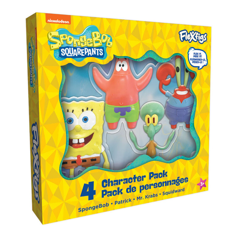 Flexfigs -  Nickeloean Spongebob & Friends 4-Pack (Series 1)