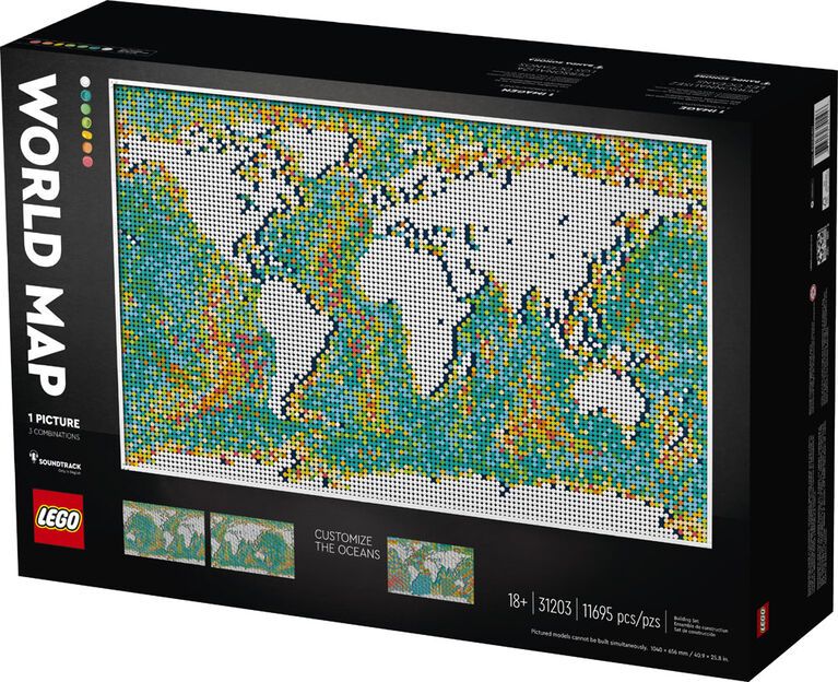 LEGO ART Carte du monde 31203 (11695 pièces)