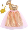 Barbie Complete Looks Gold and Pink Party Dress