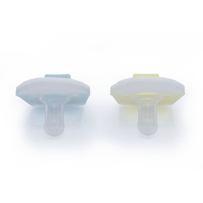 Little Toader Cookie 2-Pack Pacifier - Cupcake, Aqua/Yellow
