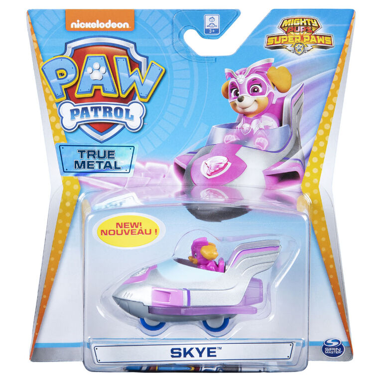 PAW Patrol - True Metal Mighty Skye Super PAWs Collectible Die-Cast Vehicle - Mighty Series 1:55 Scale