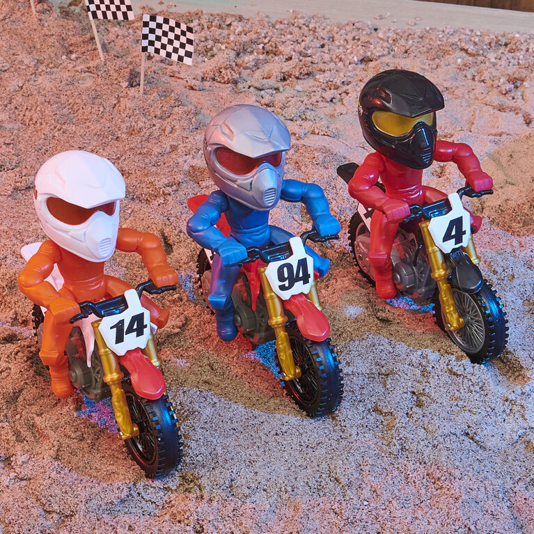 Supercross, Race and Wheelie Bike, Moto collector authentique de Ricky  Carmichael, jouets pour enfants à l'échelle 1:18