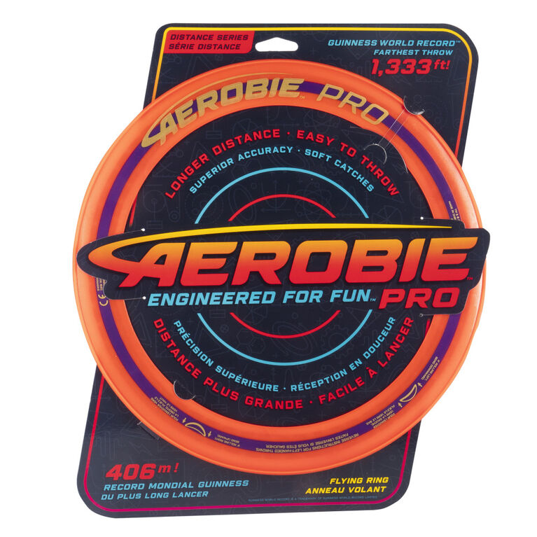 Aerobie Pro Ring Outdoor Flying Disc, 14 inches, Orange
