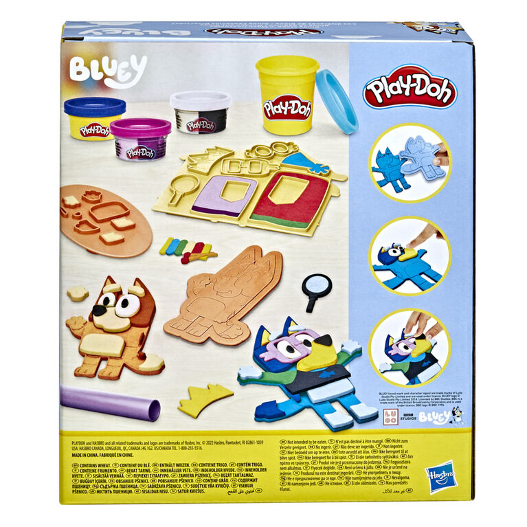 Play-Doh Bluey Make 'n Mash Costumes Playset with 11 Cans of Modeling Compound, Non-Toxic