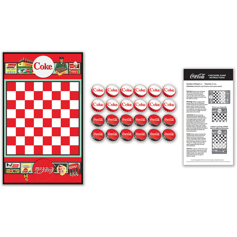 Masterpieces Puzzle Company MasterPieces Board Games - Coca-Cola Checkers - English Edition