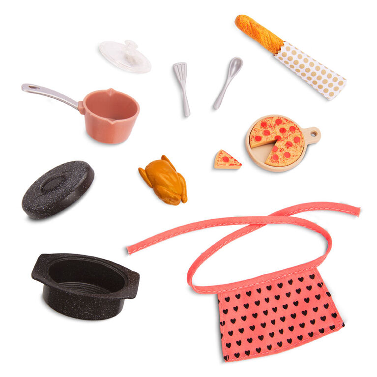 Lori, Cornelia's Kitchen Set, 6-inch Mini Doll and Cooking Accessories