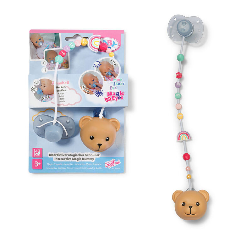 Sucette magique interactive BABY born avec chaîne de sucette pour les poupées de 43 cm Sucette magique interactive BABY born avec chaîne de sucette pour les poupées de 43 cm