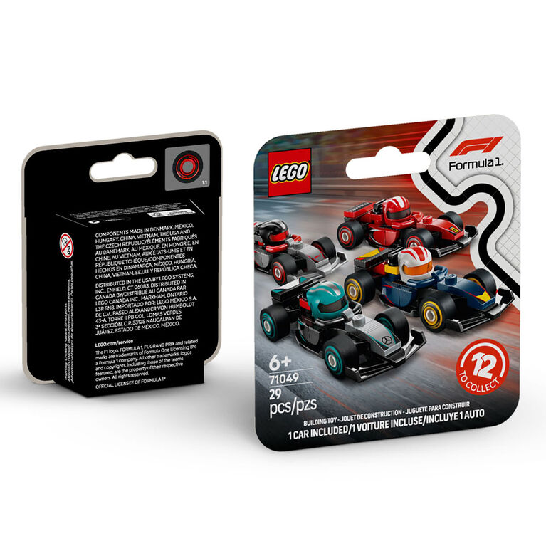 LEGO F1 Collectible Race Cars Building Kit - Limited Edition Model Car Mystery Box for Fans of Formula 1 - 71049
