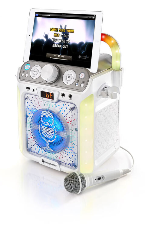 Blanc-Mic-2-Mini machine de karaoké portable pour enfants