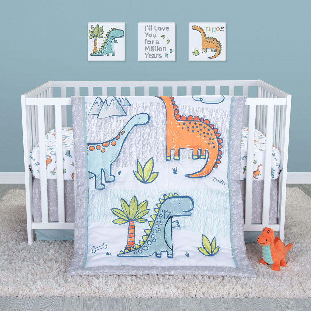 Sammy&Lou Dino Million Years 4 Pc Crib Bedding