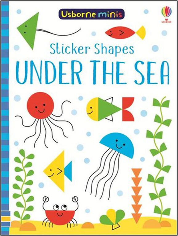 Usborne Minis:  Sticker Shapes Under The Sea - English Edition