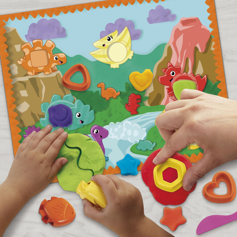 Play-Doh Starters Dino des formes et couleurs, jouet de pâte à modeler