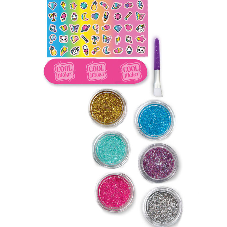 Cool Maker, GO GLAM, Kit créatif Ongles à paillettes pour 5 manucures