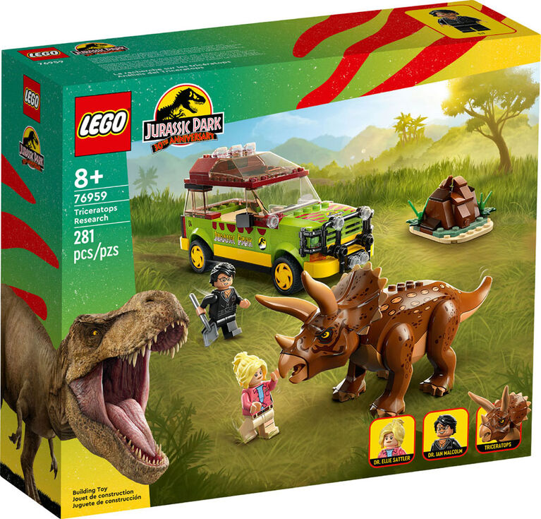 LEGO Jurassic Park La recherche sur les tricératops 76959 Ensemble de jeu de construction (281 pièces)