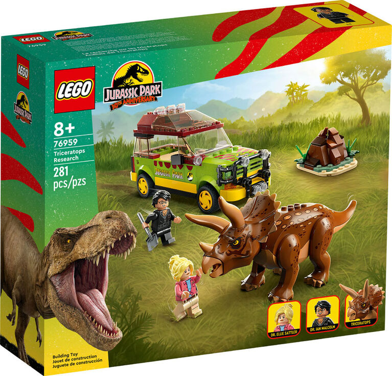 LEGO Jurassic Park Triceratops Research 76959 Building Toy Set (281 Pieces)