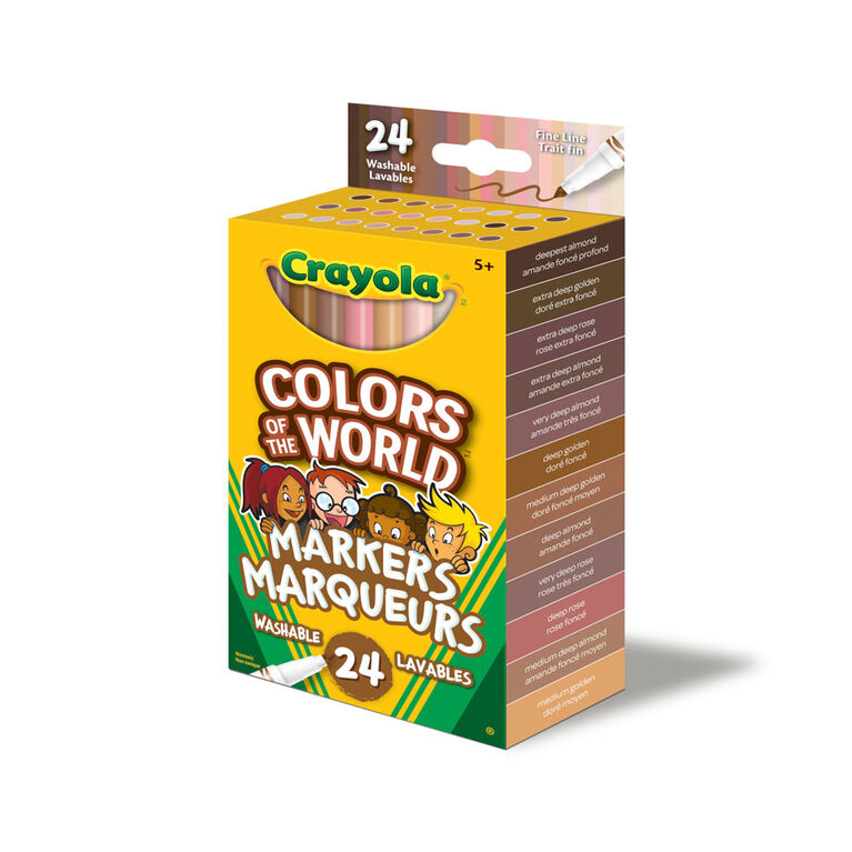 24 marqueurs à trait fin Colors of the World