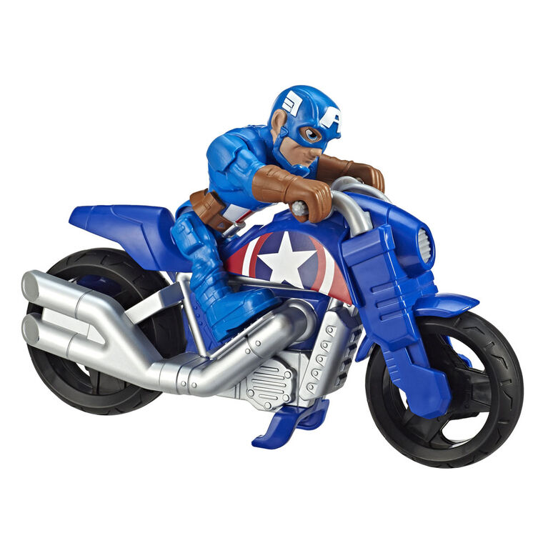 Playskool Heroes Marvel Super Hero Adventures - Moto de la victoire Captain America