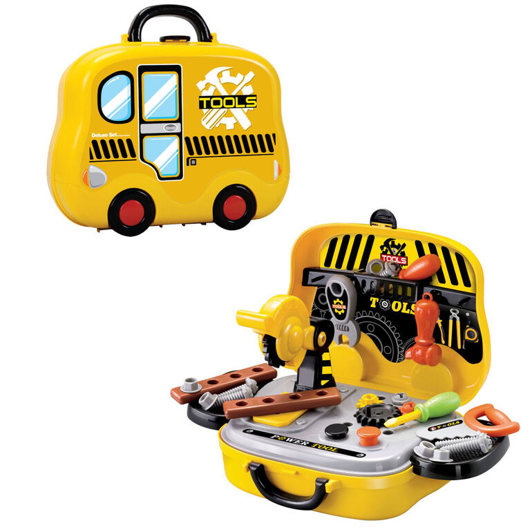 Fun Little Toys Ensemble d'outils de construction pour tout-petits de 30  pièces, banc d'outils de jeu avec lumière et son, jouets éducatifs  d'apprentissage pour tout-petits de 2 3 4 5 6 ans