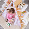 KidKraft Wood Book Nook Tent with 6 Shelves, Children's Bookcase, Caramel Ash Color