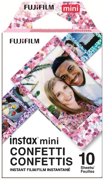 Film instantané Confettis Instax Mini de Fujifilm - Paquet simple (10 POS)