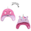 FlapJackKids - Baby, Toddler, Kids, Girls Reversible Sherpa Fleece Hat - Double Layered - Unicorn/Narwhal - Large 4-6 years