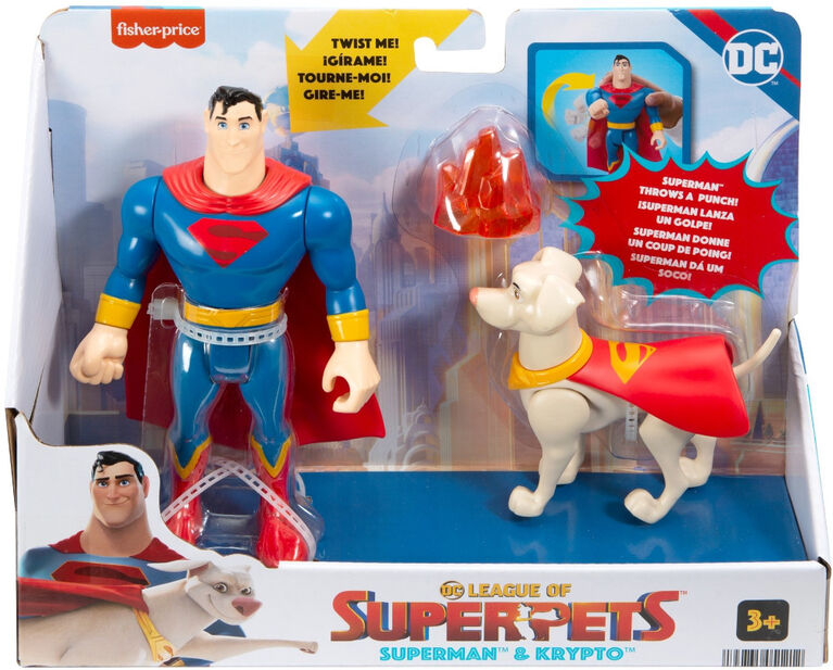 Fisher-Price DC League of Super-Pets Superman and Krypto Figure Set