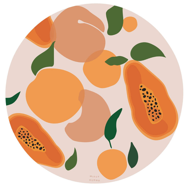Catch All Splat Mat For Mealtime & Playtime Mess, Juicy Fruit