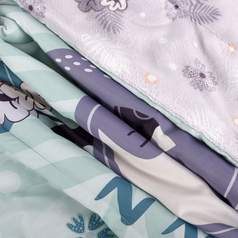 2-Piece Toddler Bedding Set including Comforter and Pillowcase, Sloth