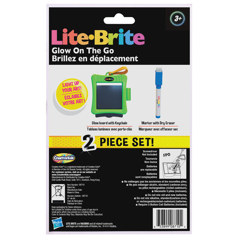 Lite Brite Glow and Go Keychain
