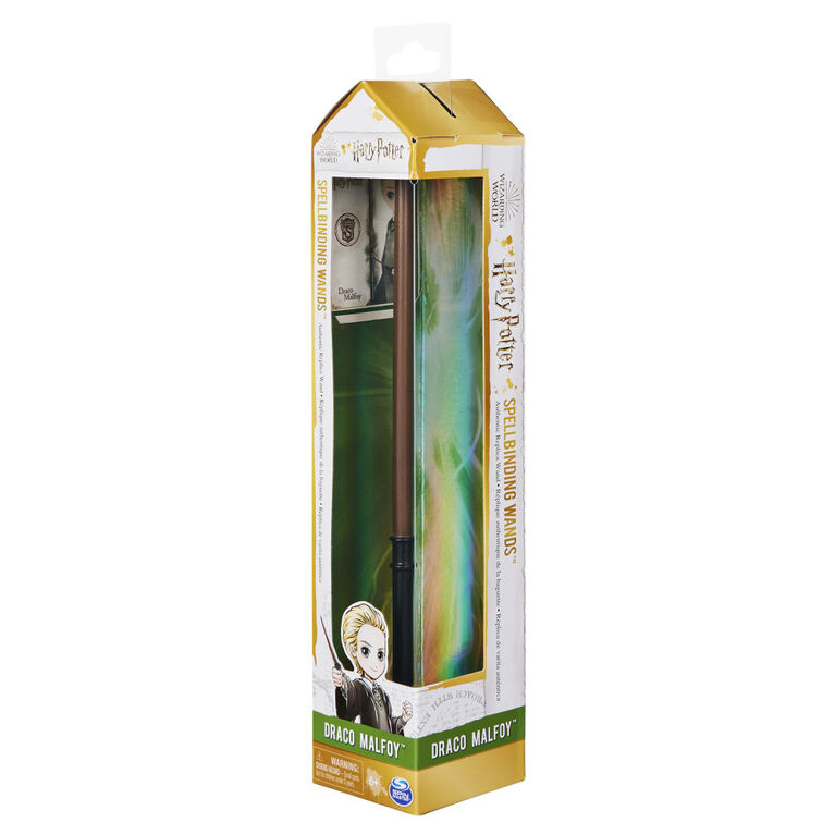 Wizarding World Harry Potter, 12-inch Spellbinding Draco Malfoy Wand with Collectible Spell Card