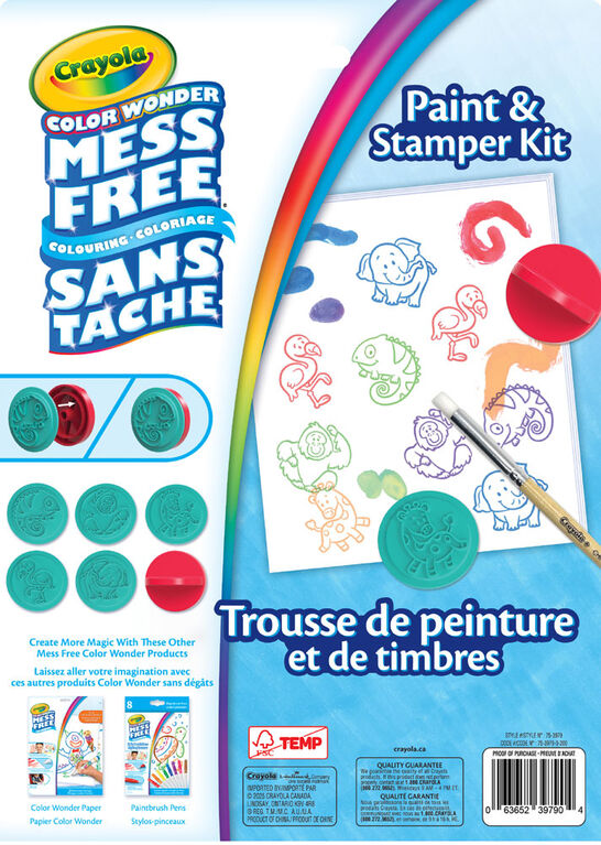 Trousse de peinture et de tampons sans dégâts Color Wonder de Crayola