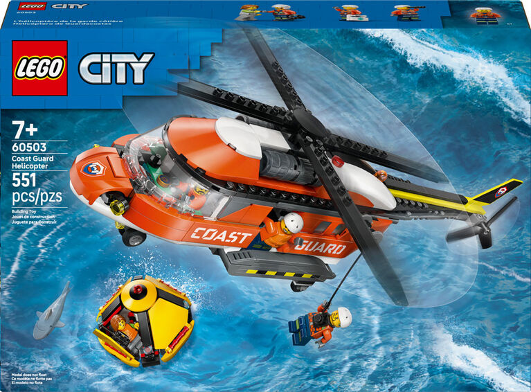 LEGO City Coast Guard Helicopter Building Toy for Kids, Boys & Girls, Ages 7+ - 60503