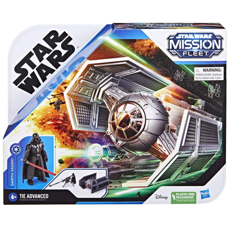 Star Wars Mission Fleet Stellar Class Darth Vader TIE Advanced 2.5-Inch-Scale Figure and Vehicle