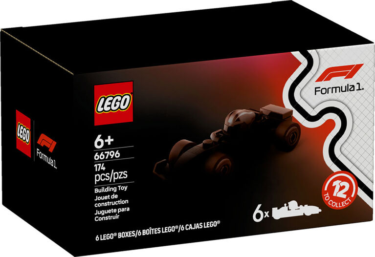 LEGO F1 Collectible Race Cars 6 Pack - 6 Years Old and Up - Birthday Gift for Boys and Girls - 66796