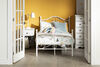 Country Poetry Lit de métal plateforme complet Simple Blanc solide
