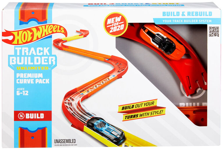 Ensemble Piste sinueuse haut de gamme Track Builder Hot Wheels