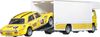 Hot Wheels Team Transport Truck & Race Car, Gift for Racing Collectors