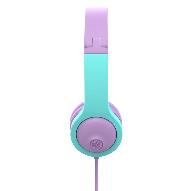 Jlab JBuddies Folding Wired Headphones-Pink/Teal