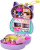 Polly Pocket Sushi Shop Cat Compact Playset with 2 Dolls and 12 Accessories