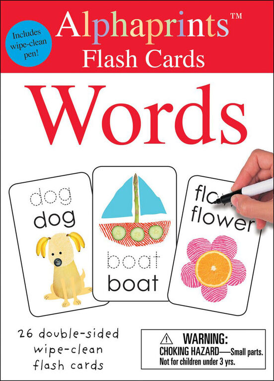 Alphaprints: Wipe Clean Flash Cards Words - English Edition