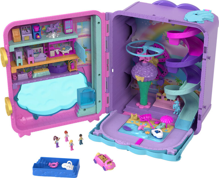 Polly Pocket Dolls Pollyville Resort Roll Away Playset