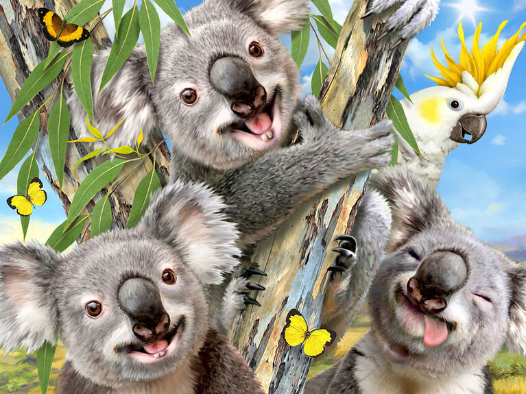 Prime 3D: Howard Robinson Koala Selfie Puzzle avec peluche - 48 pièces