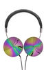 Art + Sound Iridescent Headphones with Mic, Black