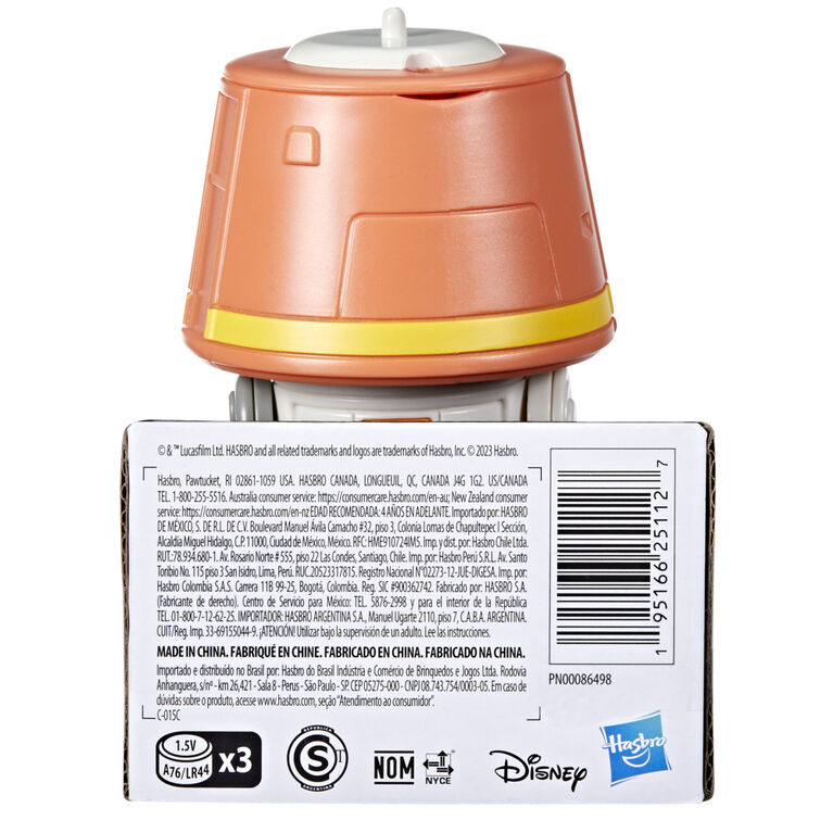 Star Wars Droidables Chopper (C1-10P), Star Wars Electronic Figure, Interactive Toys (4 Inch)